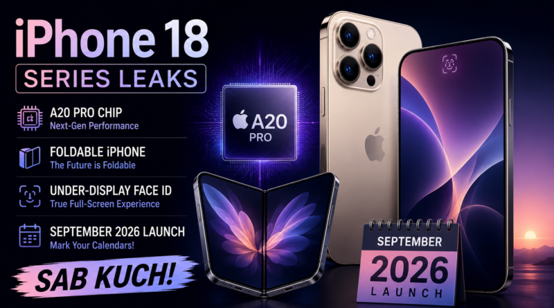 iPhone 18 series leaked specifications and September 2026 launch details